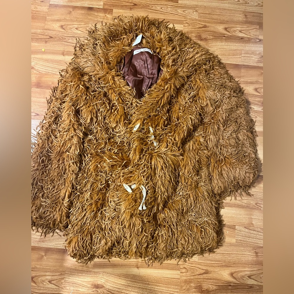 Free People Tan Teddy Jacket